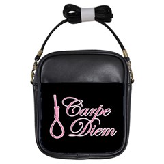 Carpe Diem  Girls Sling Bags by Valentinaart