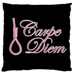 Carpe Diem  Large Cushion Case (one Side) by Valentinaart