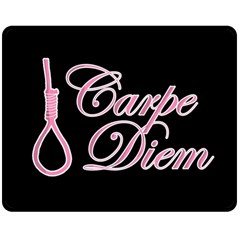 Carpe Diem  Double Sided Fleece Blanket (medium)  by Valentinaart