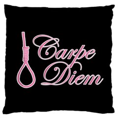 Carpe Diem  Large Flano Cushion Case (one Side) by Valentinaart