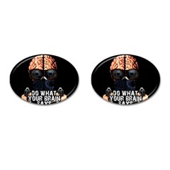 Do What Your Brain Says Cufflinks (oval) by Valentinaart