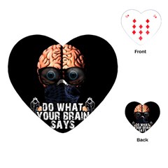 Do What Your Brain Says Playing Cards (heart)  by Valentinaart