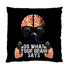 Do What Your Brain Says Standard Cushion Case (one Side) by Valentinaart