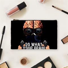 Do What Your Brain Says Cosmetic Bag (medium)  by Valentinaart