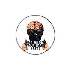 Do What Your Brain Says Hat Clip Ball Marker by Valentinaart