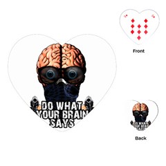 Do What Your Brain Says Playing Cards (heart)  by Valentinaart