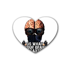 Do What Your Brain Says Heart Coaster (4 Pack)  by Valentinaart