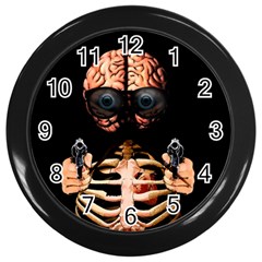 Do What Your Brain Says Wall Clocks (black) by Valentinaart