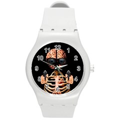 Do What Your Brain Says Round Plastic Sport Watch (m) by Valentinaart