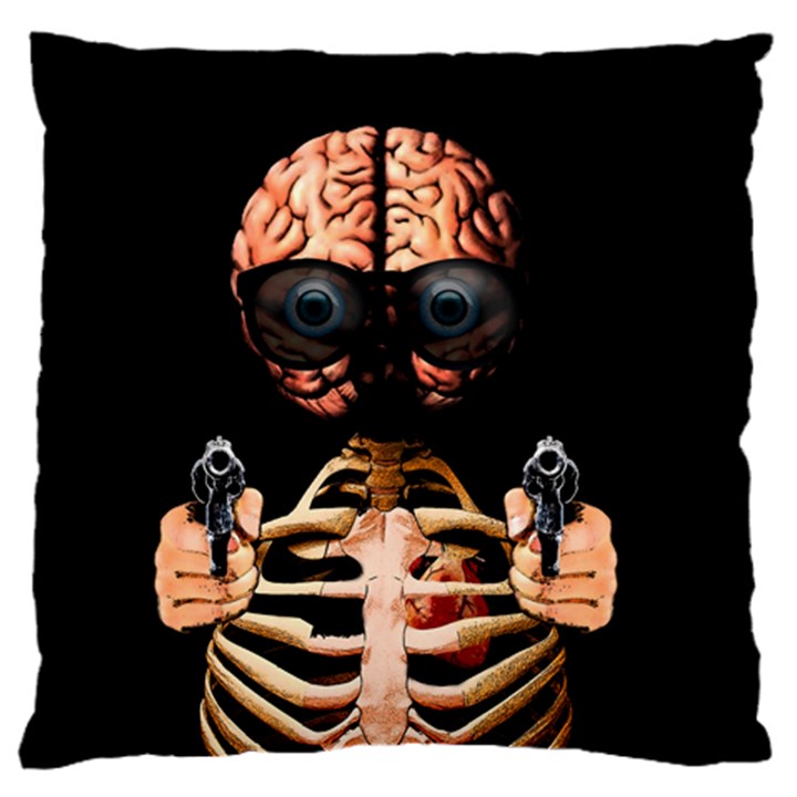 Do what your brain says Large Flano Cushion Case (Two Sides)