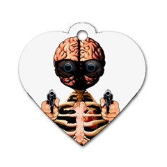 Do What Your Brain Says Dog Tag Heart (two Sides) by Valentinaart