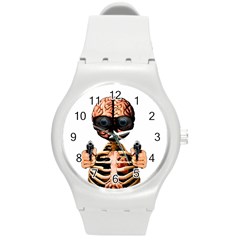 Do What Your Brain Says Round Plastic Sport Watch (m) by Valentinaart