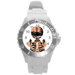 Do what your brain says Round Plastic Sport Watch (L) Front