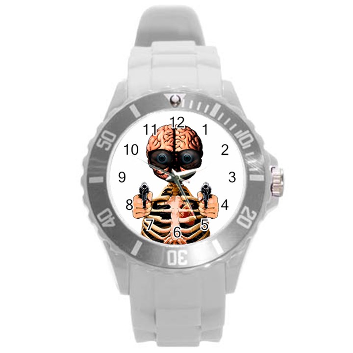 Do what your brain says Round Plastic Sport Watch (L)