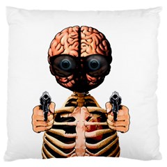 Do What Your Brain Says Standard Flano Cushion Case (two Sides) by Valentinaart