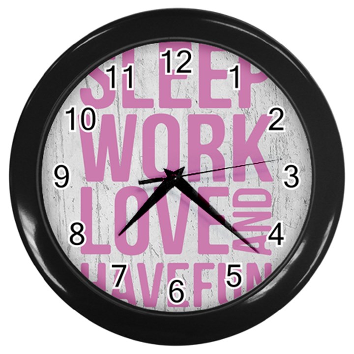 Grunge Style Motivational Quote Poster Wall Clocks (Black)