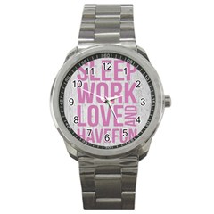 Grunge Style Motivational Quote Poster Sport Metal Watch by dflcprints