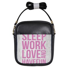 Grunge Style Motivational Quote Poster Girls Sling Bags by dflcprints