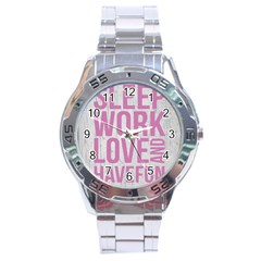 Grunge Style Motivational Quote Poster Stainless Steel Analogue Watch by dflcprints