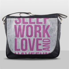 Grunge Style Motivational Quote Poster Messenger Bags by dflcprints