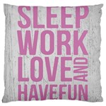 Grunge Style Motivational Quote Poster Large Cushion Case (Two Sides) Front