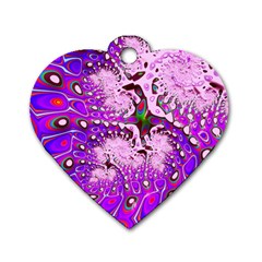 Fractal Fantasy 717a Dog Tag Heart (two Sides) by Fractalworld