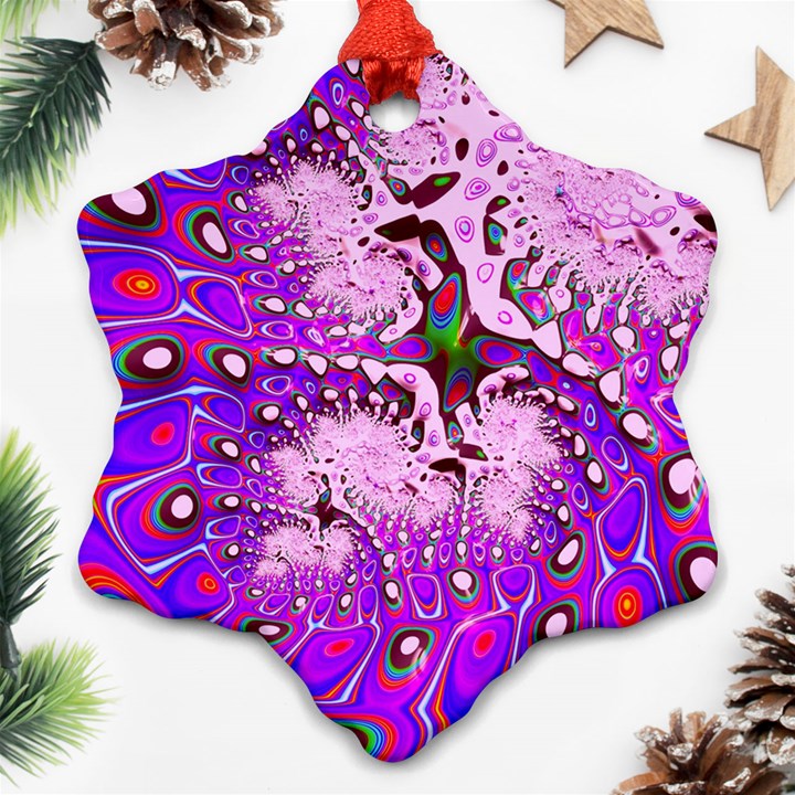 Fractal Fantasy 717a Snowflake Ornament (Two Sides)