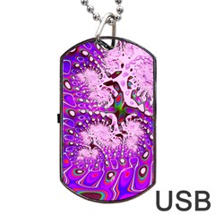 Fractal Fantasy 717a Dog Tag Usb Flash (one Side) by Fractalworld