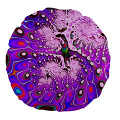 Fractal Fantasy 717a Large 18  Premium Flano Round Cushions by Fractalworld