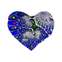 Fractal Fantasy 717c Standard 16  Premium Flano Heart Shape Cushions