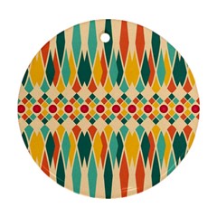 Festive Pattern Ornament (round) by linceazul