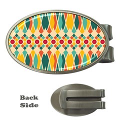 Festive Pattern Money Clips (oval)  by linceazul