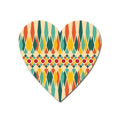 Festive Pattern Heart Magnet by linceazul