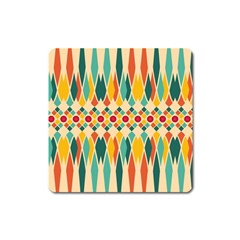 Festive Pattern Square Magnet by linceazul