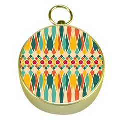 Festive Pattern Gold Compasses by linceazul