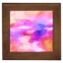 Colorful Abstract Pink And Purple Pattern Framed Tiles by paulaoliveiradesign