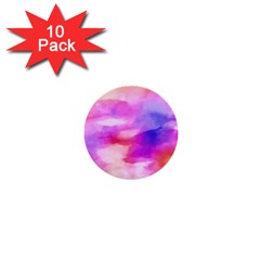 Colorful Abstract Pink And Purple Pattern 1  Mini Buttons (10 Pack)  by paulaoliveiradesign