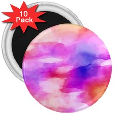 Colorful Abstract Pink And Purple Pattern 3  Magnets (10 Pack) 