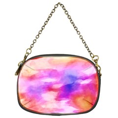 Colorful Abstract Pink And Purple Pattern Chain Purses (one Side) 