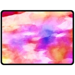 Colorful Abstract Pink And Purple Pattern Fleece Blanket (large)  by paulaoliveiradesign