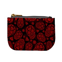 Sugar Skulls - Red Coin Change Purse by Ellador