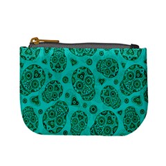 Sugar Skulls - Teal Coin Change Purse by Ellador