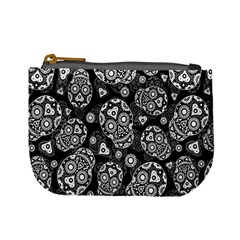 Sugar Skulls - Black And White Coin Change Purse