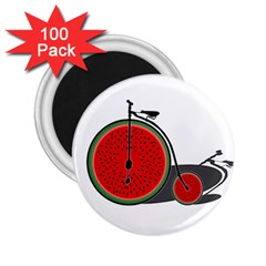 Watermelon Bicycle  2 25  Magnets (100 Pack)  by Valentinaart