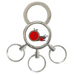 Watermelon bicycle  3-Ring Key Chains Front