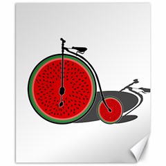 Watermelon Bicycle  Canvas 8  X 10  by Valentinaart