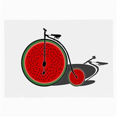 Watermelon Bicycle  Large Glasses Cloth (2-side) by Valentinaart