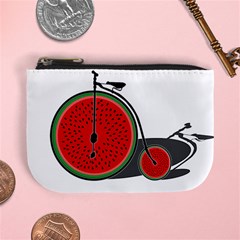 Watermelon Bicycle  Mini Coin Purses by Valentinaart