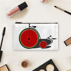 Watermelon Bicycle  Cosmetic Bag (small)  by Valentinaart