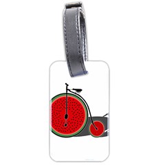 Watermelon Bicycle  Luggage Tags (two Sides) by Valentinaart